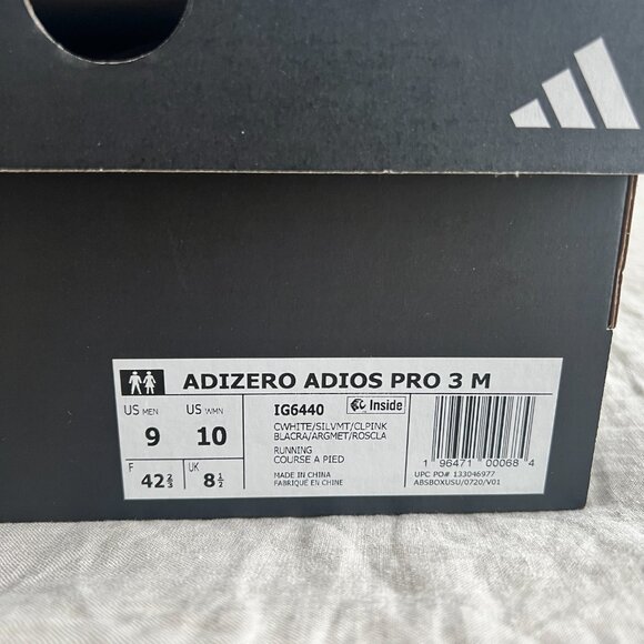 Adidas Adios Pro 3 - NIB NWT Size 9 Pink - Picture 6 of 6